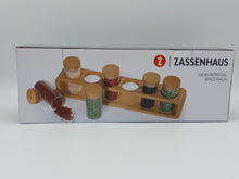 Laden Sie das Bild in den Galerie-Viewer, Gewürzregal mit 6 Gewürzgläsern Zassenhaus