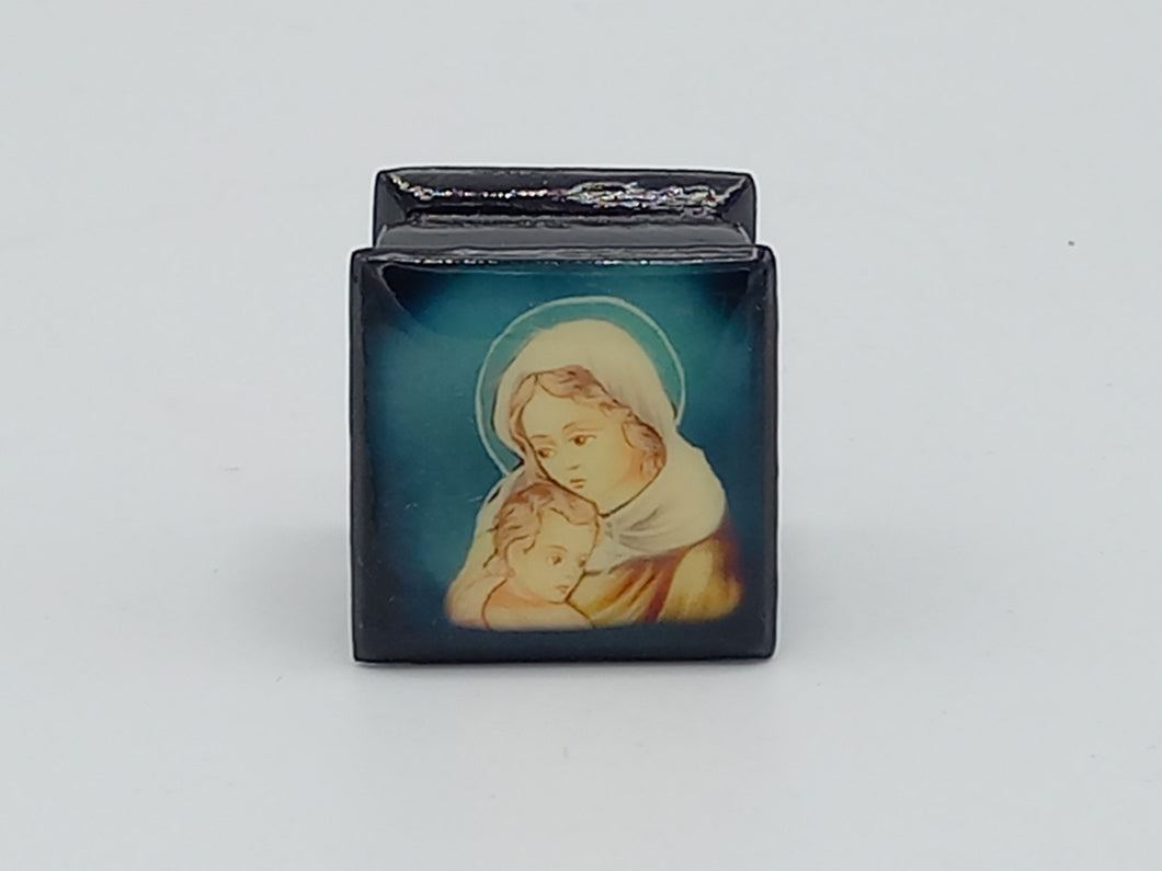 Mini Holzschachtel Madonna 30 x 30 x 25mm
