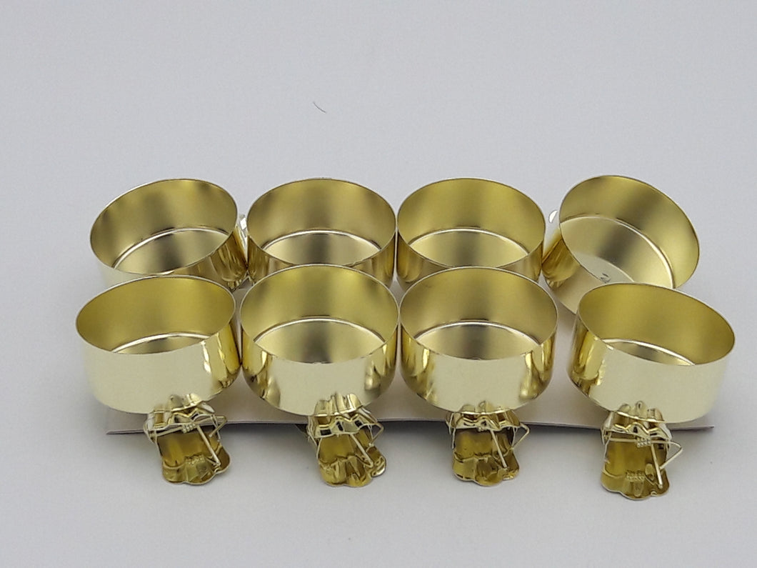 Kerzenhalterclip Metall für Rechaud Kerzen, Gold