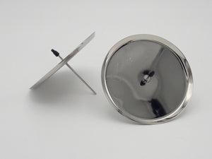 Kerzenstecker Metall 10 cm 2er Set Silber