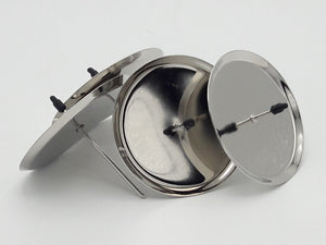 Kerzenstecker Metall 6 cm 4er Set Silber